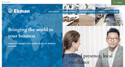 Desktop Screenshot of ekmangroup.com
