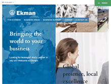 Tablet Screenshot of ekmangroup.com